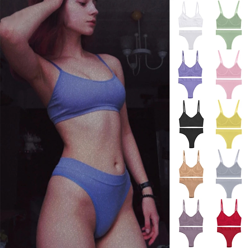 Bralette Triangle Set - Women Bra Set Sexy Lingerie Female