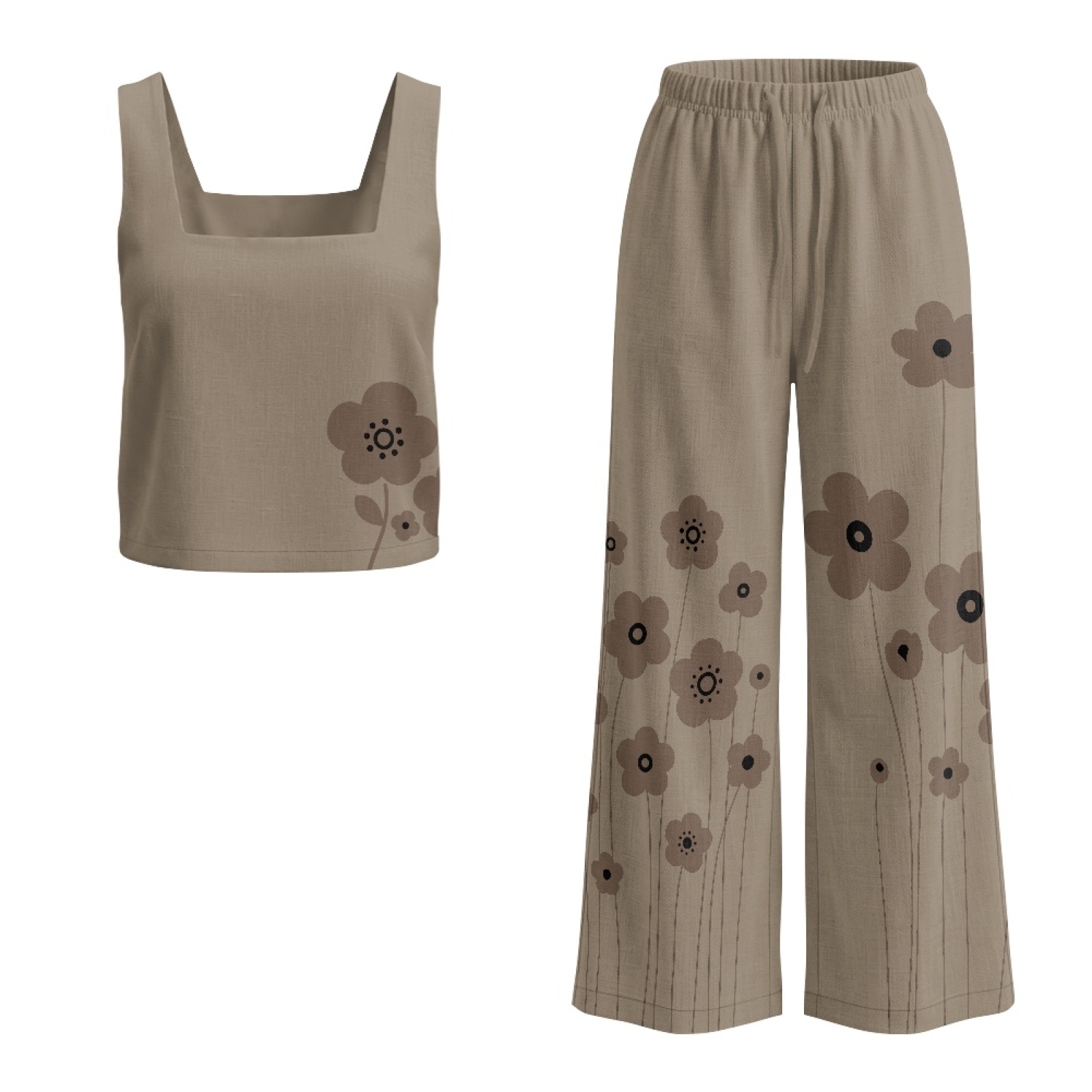 INSTANTARTS Women’s Linen Vest - Linen Pant Wide 리뷰 및 가격