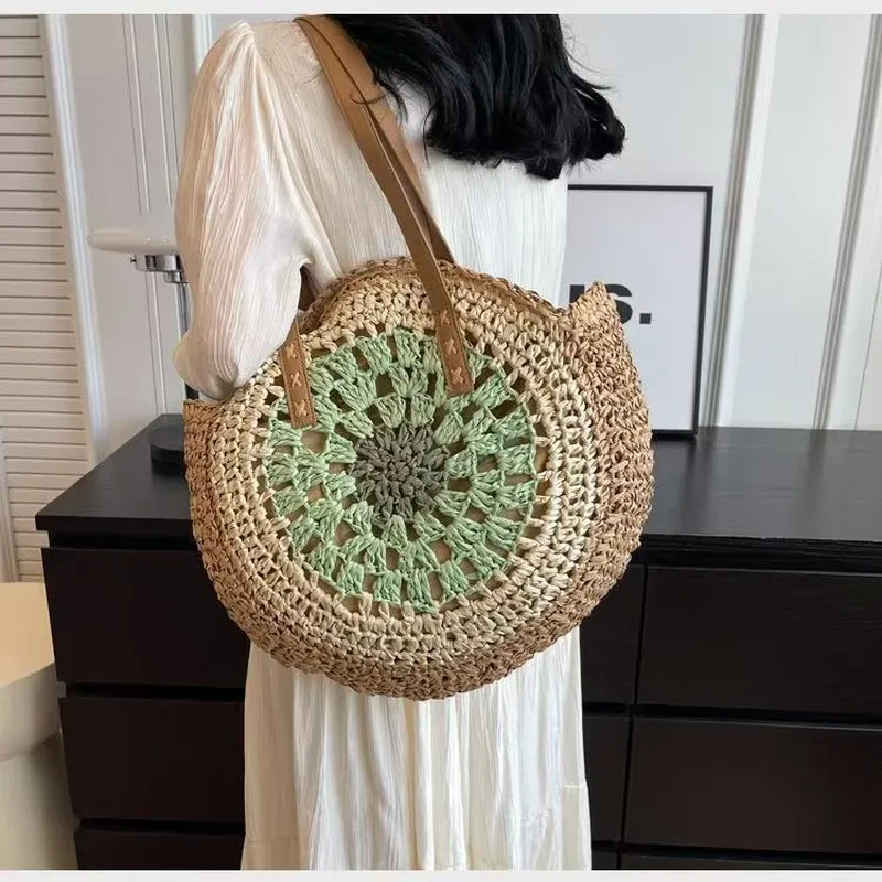 Straw Beach Tote Bag Handwoven - Tote Bag Beach 리뷰 및 가격