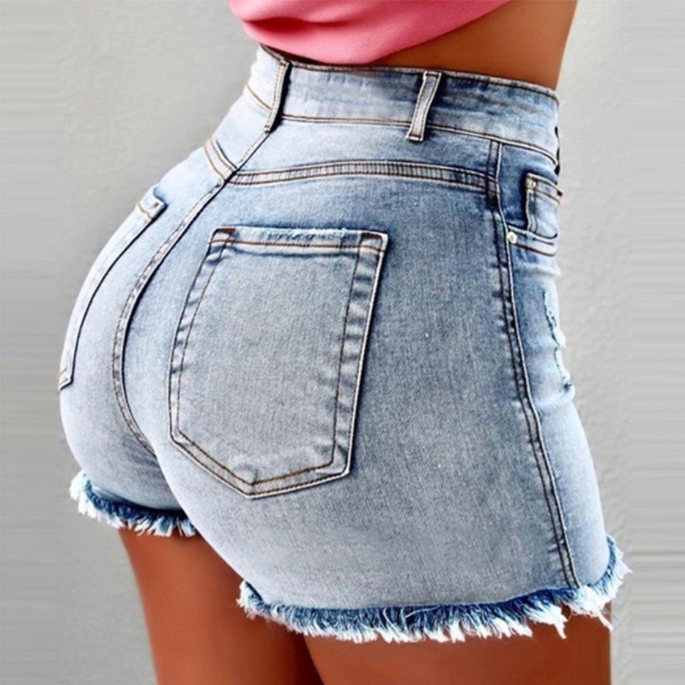 Women's High Waisted Distresse - Shorts Denim Frayed 리뷰 및 가격