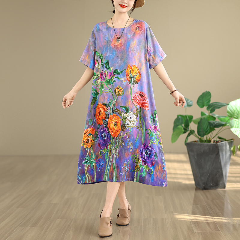 High-End Women's Cotton Lin Dr - Midi Skirt Floral 리뷰 및 가격