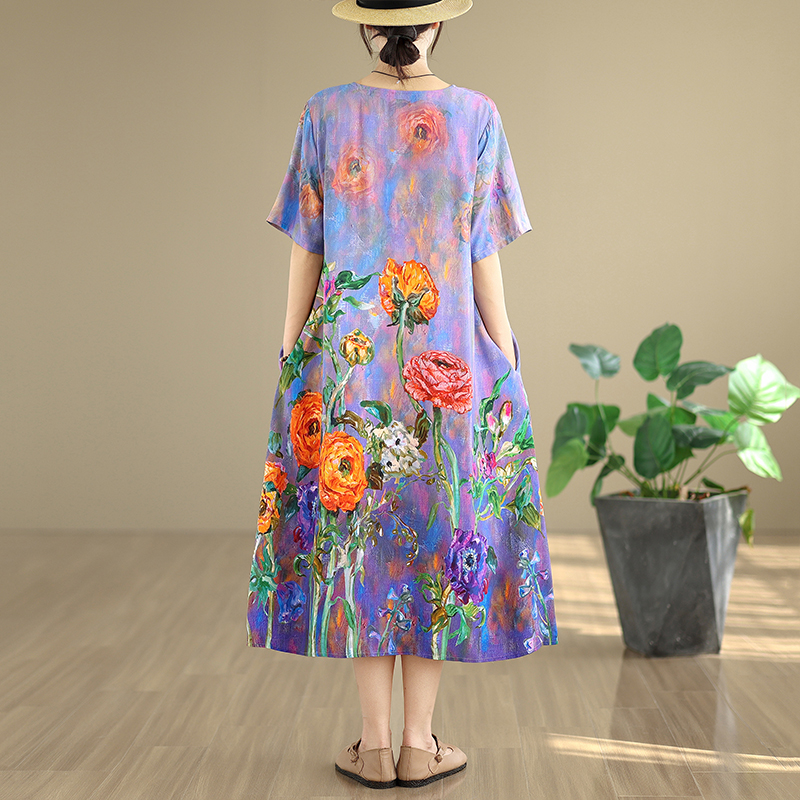 High-End Women's Cotton Lin Dr - Midi Skirt Floral 리뷰 및 가격
