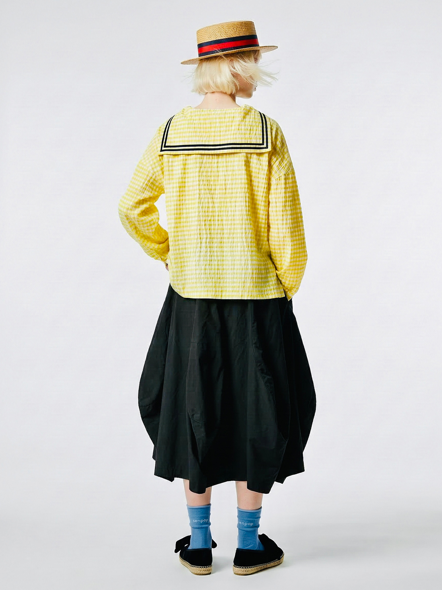 Yellow checkered shirt for wom - Blouse Off Shoulder 리뷰 및 가격