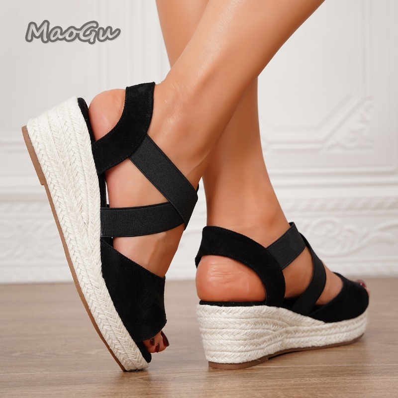 Women's Elastic Strap Espadril - Wedge Espadrille Women 리뷰 및 가격