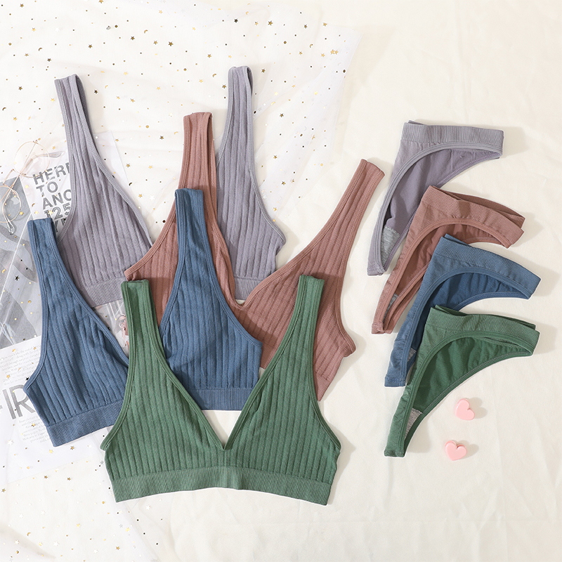 Seamless Bras Set Women Sexy T - Bralette Triangle Set 리뷰 및 가격