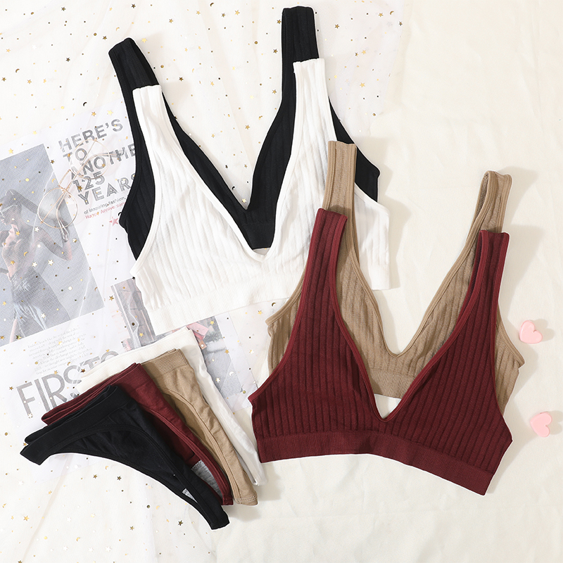 Seamless Bras Set Women Sexy T - Bralette Triangle Set 리뷰 및 가격