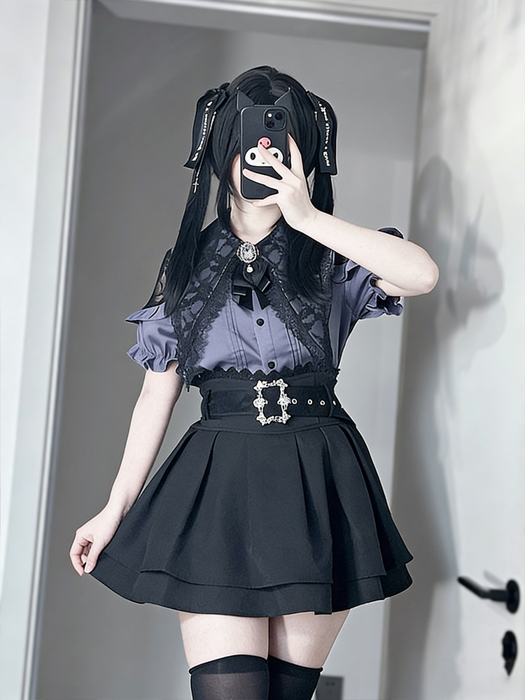 Gothic Style Shoulder Bared Sh - Blouse Off Shoulder 리뷰 및 가격