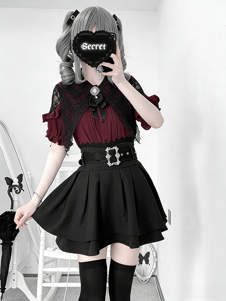 Gothic Style Shoulder Bared Sh - Blouse Off Shoulder 리뷰 및 가격