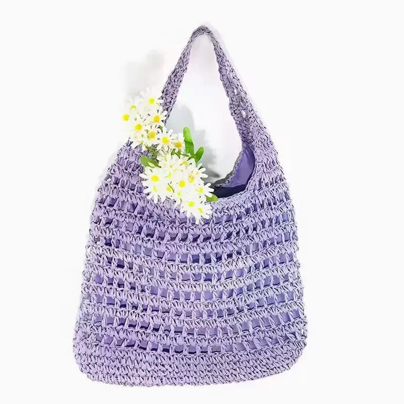 Hollow Woven Straw Tote Bag On - Tote Bag Beach 리뷰 및 가격