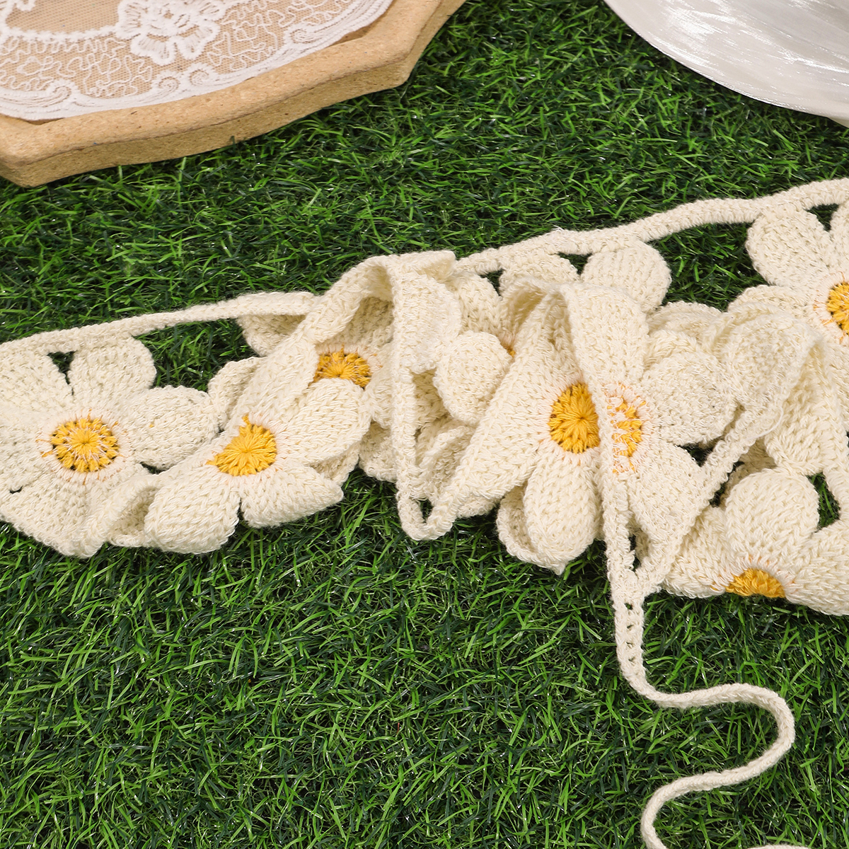 1pc Creative Sunflower Ladybug - Headband Summer Knit 리뷰 및 가격