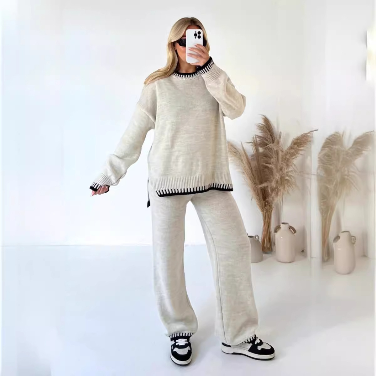 Women Wide Leg Pant Sets Two P - Linen Pant Wide 리뷰 및 가격