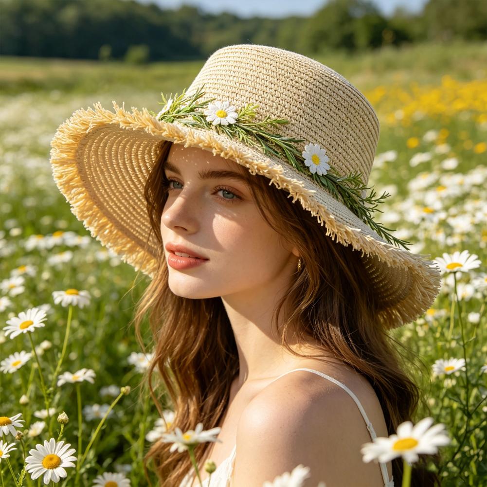Sun Hat Wide Brim Floppy Straw - Hat Floppy Wide 리뷰 및 가격