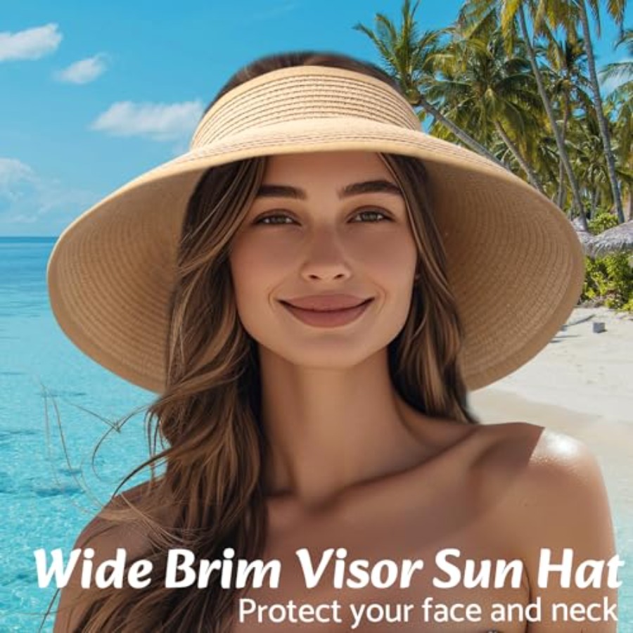 Sun Visor Hats for Women Wide  - Hat Floppy Wide 리뷰 및 가격
