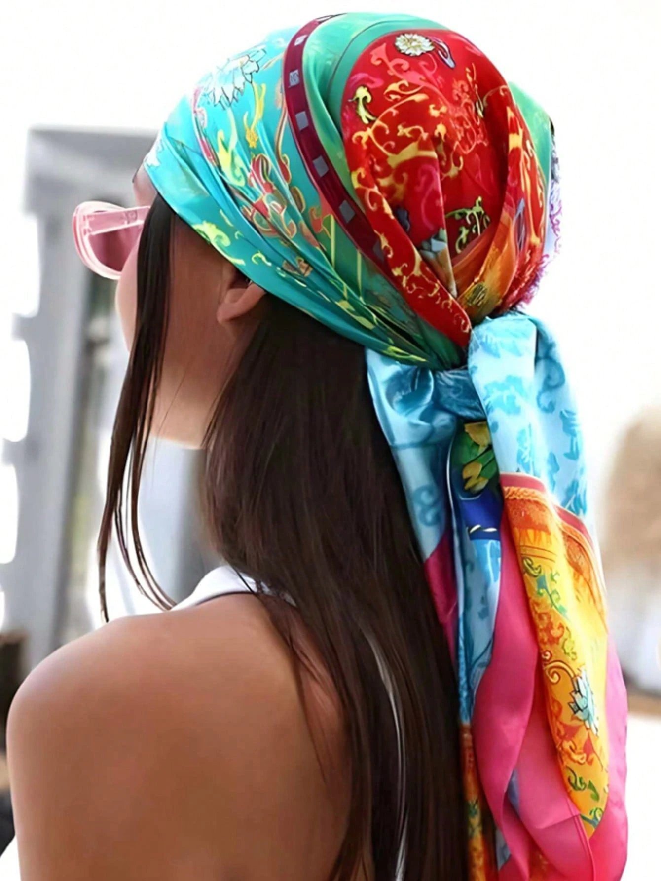 Luxury Brand Silk Satin Square - Headband Summer Knit 리뷰 및 가격