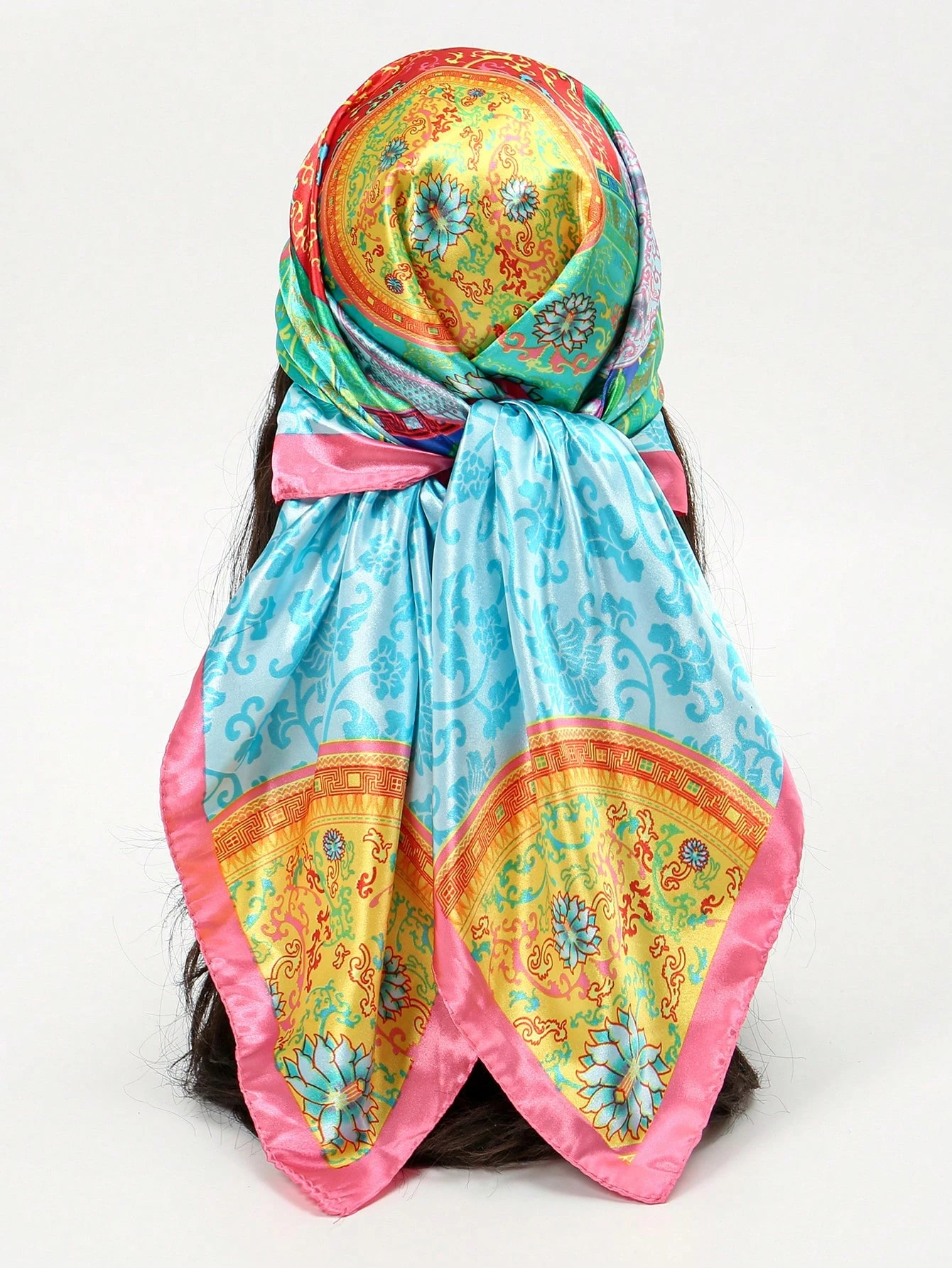 Luxury Brand Silk Satin Square - Headband Summer Knit 리뷰 및 가격