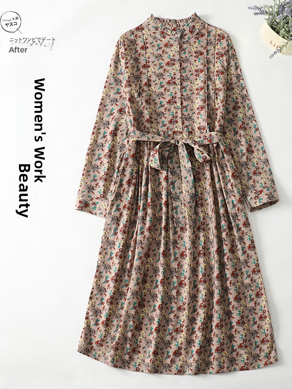 Elegant Floral Print A-Line Dr - Midi Skirt Floral 리뷰 및 가격
