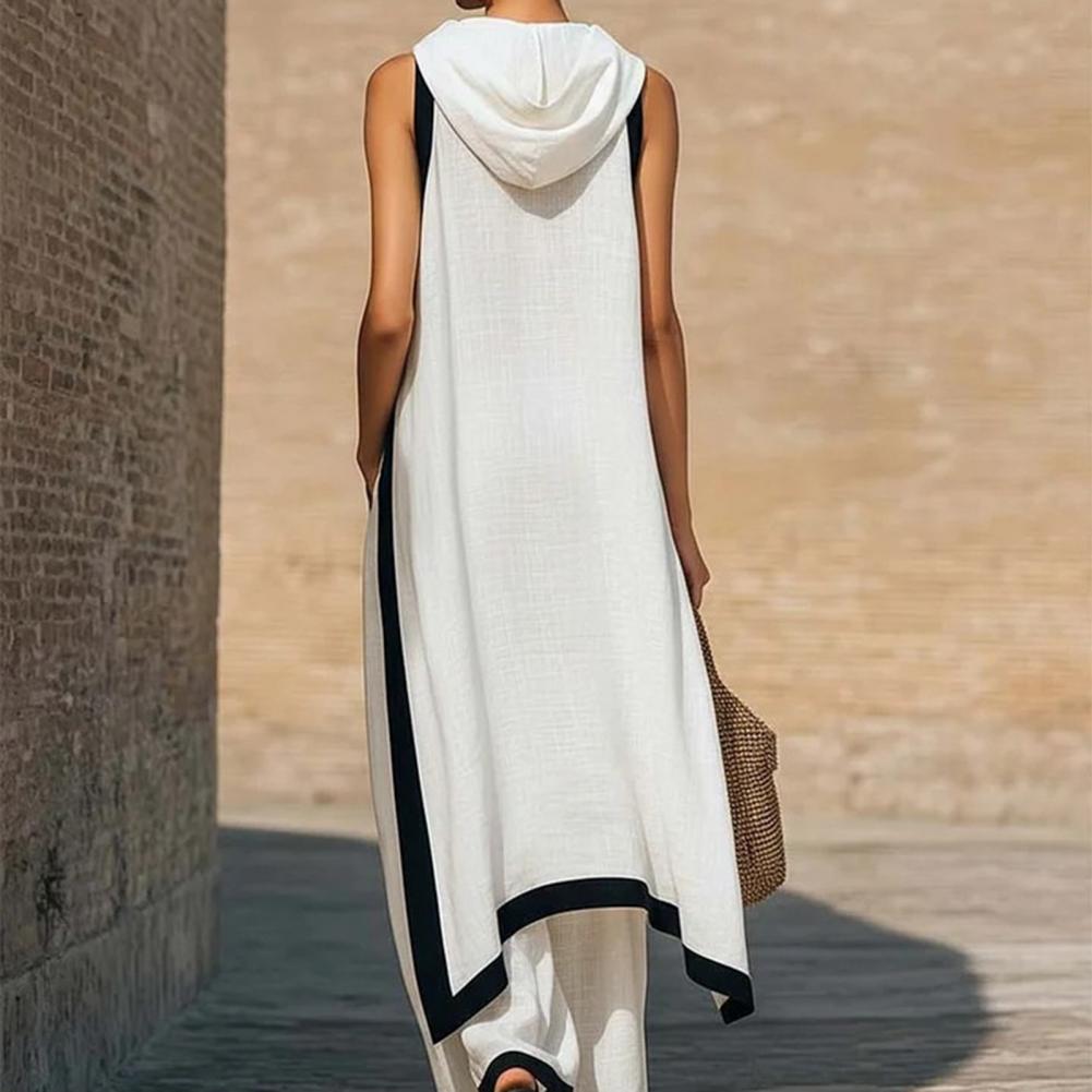 Women Color Block Cotton Linen - Linen Pant Wide 리뷰 및 가격