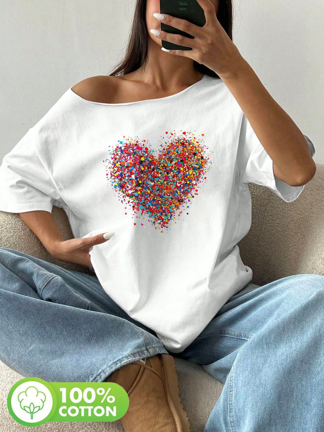 Plus Size 100% Cotton Shoulder - Blouse Off Shoulder 리뷰 및 가격