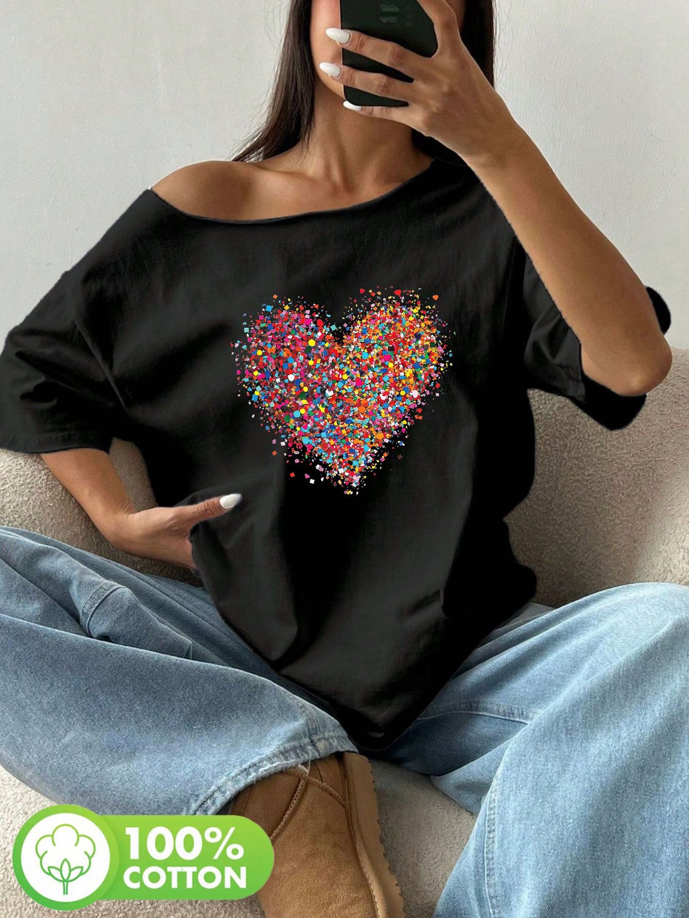Plus Size 100% Cotton Shoulder - Blouse Off Shoulder 리뷰 및 가격