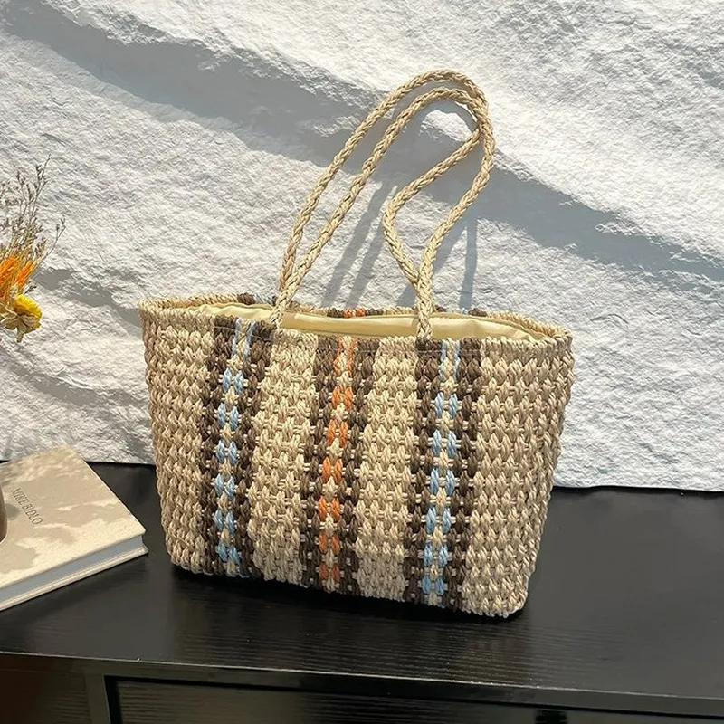 Straw Tote Bag Women One-Shoul - Tote Bag Beach 리뷰 및 가격