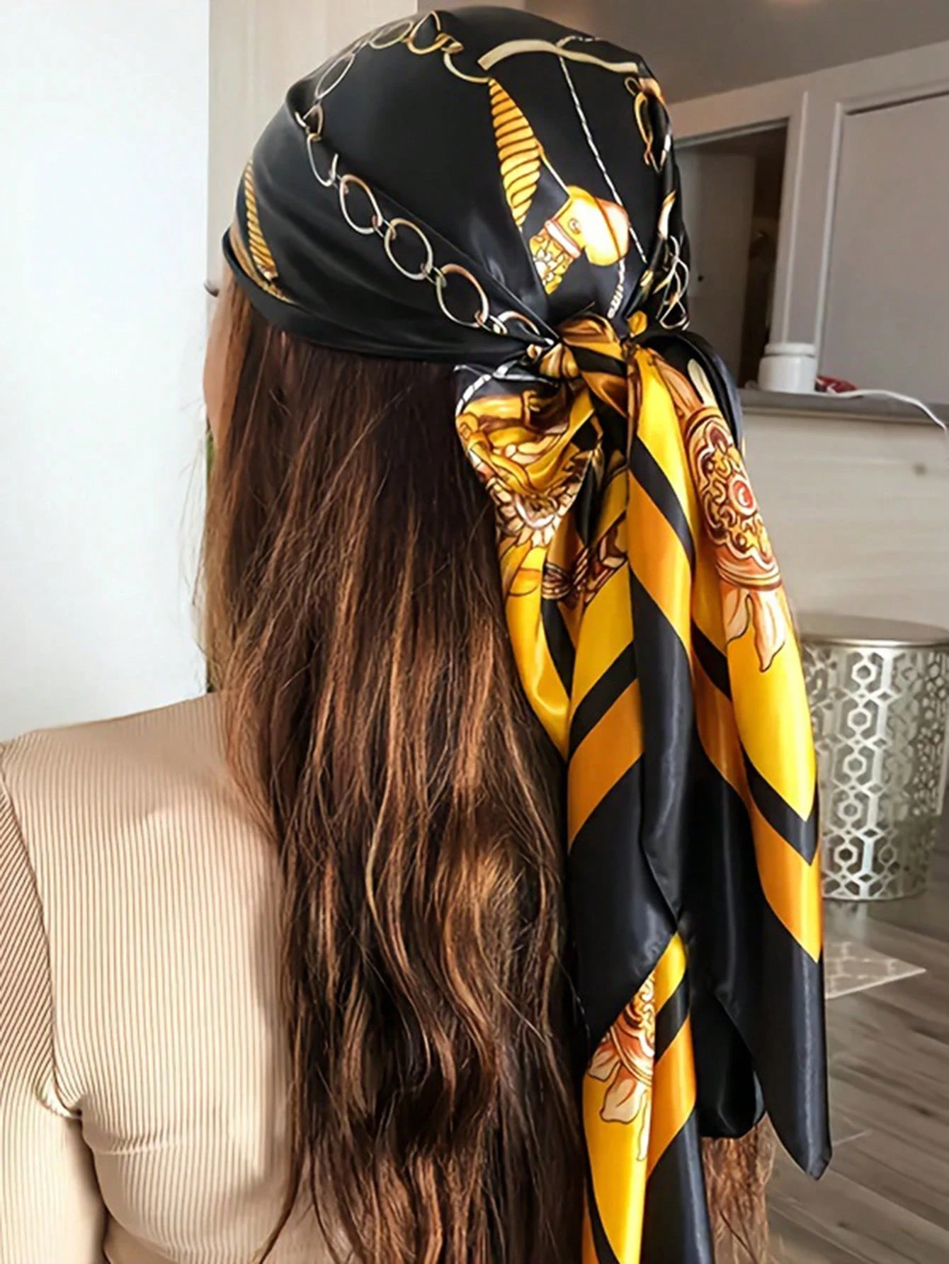 Luxury 90*90CM Vintage Chain P - Headband Summer Knit 리뷰 및 가격