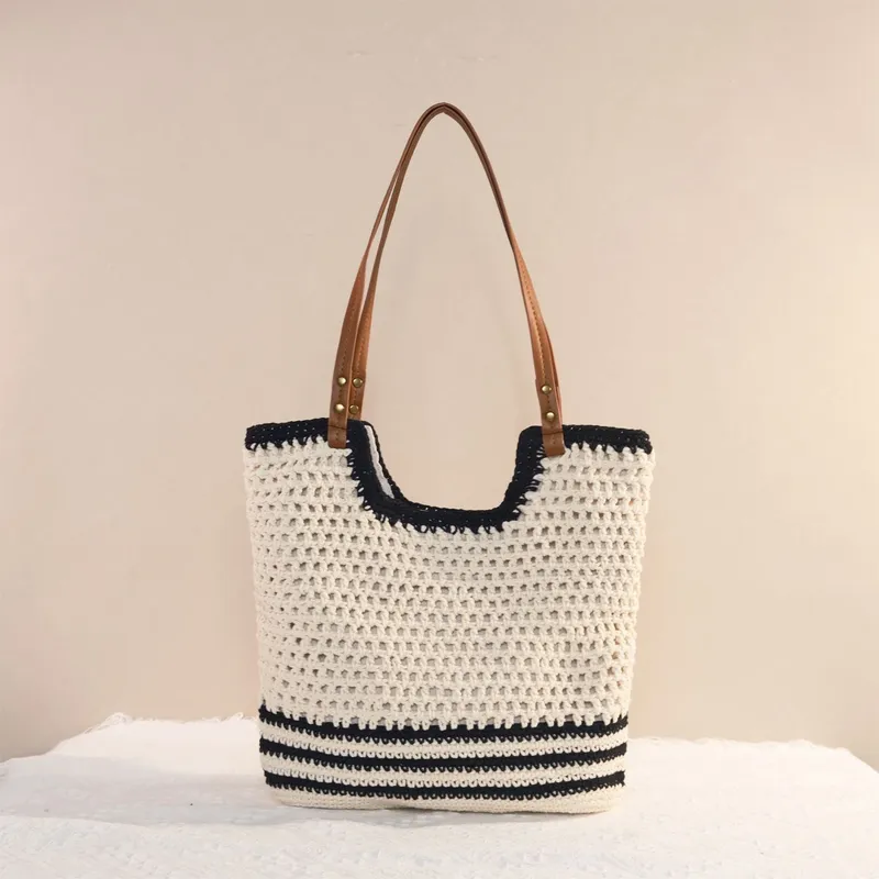 Women's large-capacity hand-wo - Tote Bag Beach 리뷰 및 가격