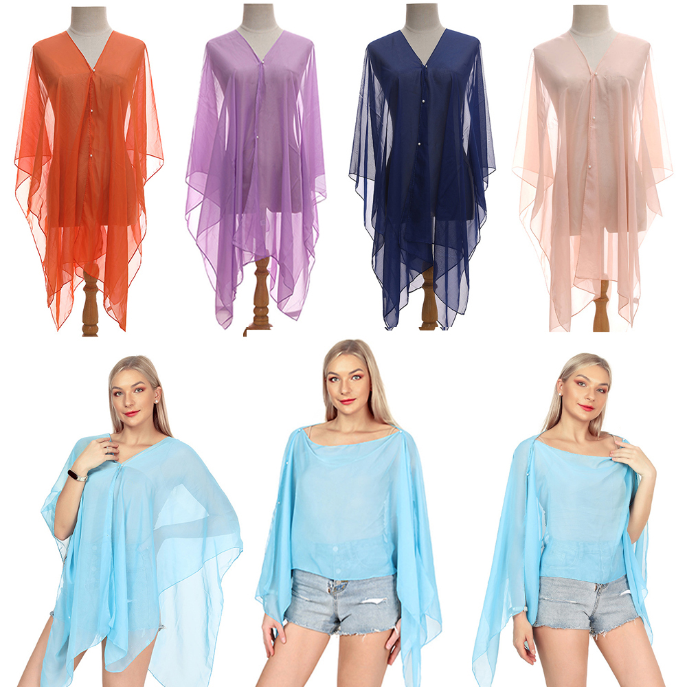 Fashion Solid color Shawl Scar - Cover Up Kaftan 리뷰 및 가격
