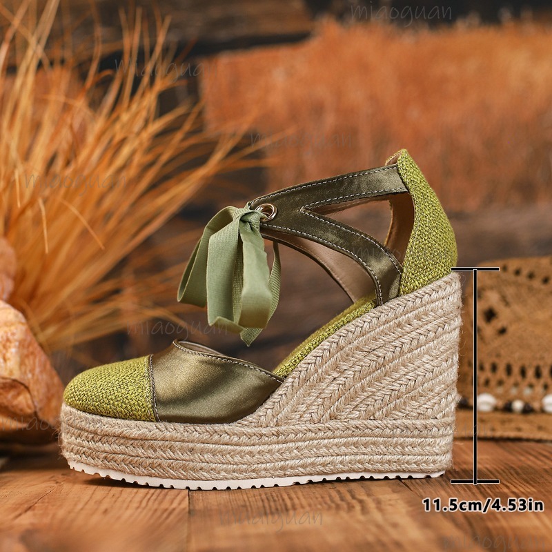 Round Toe Cover Heel Women's L - Wedge Espadrille Women 리뷰 및 가격