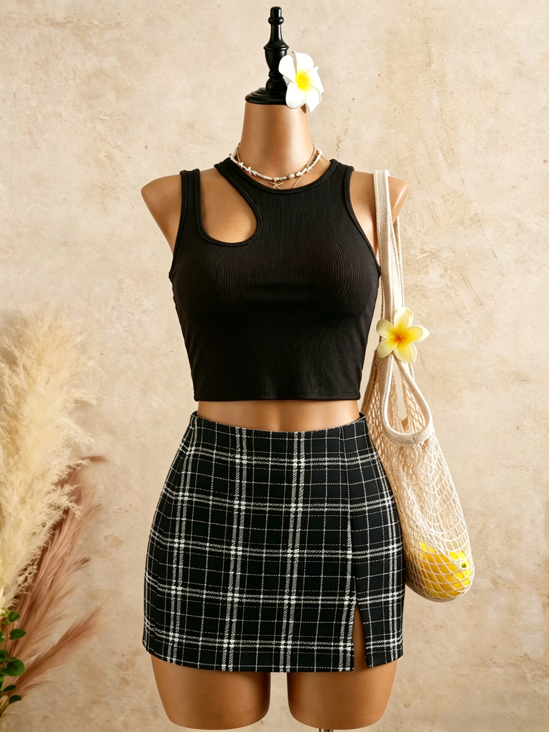 2 Piece Outfits Women Cutout R - Crop Top Crochet 리뷰 및 가격