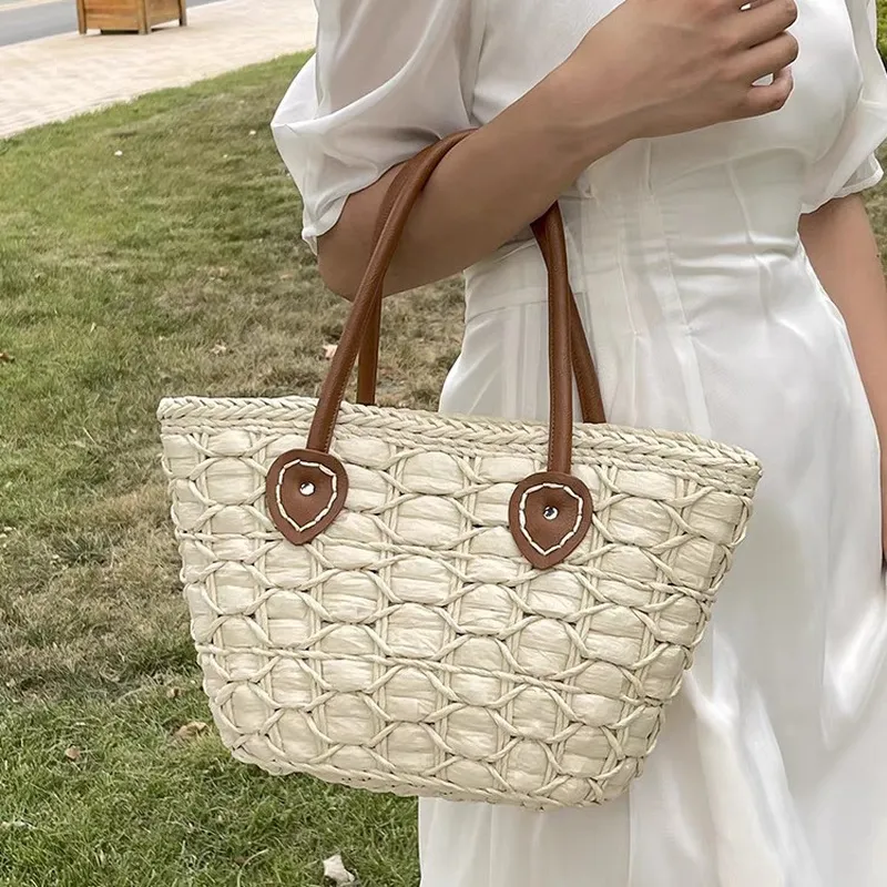 Retro European American woven  - Tote Bag Beach 리뷰 및 가격