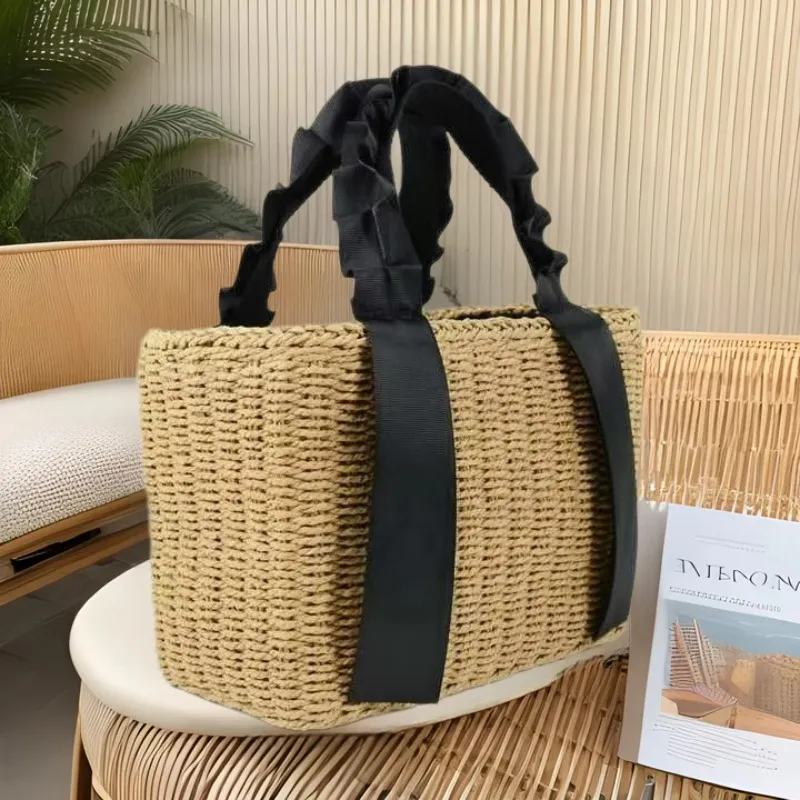 Straw Woven Handbag Summer Vac - Tote Bag Beach 리뷰 및 가격
