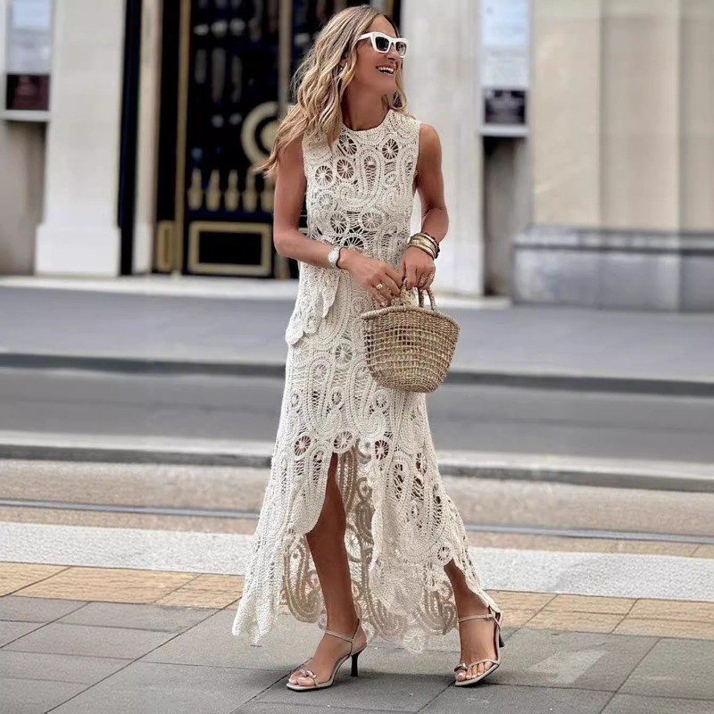 Elegant White 2 Piece Crochet  - Crop Top Crochet 리뷰 및 가격
