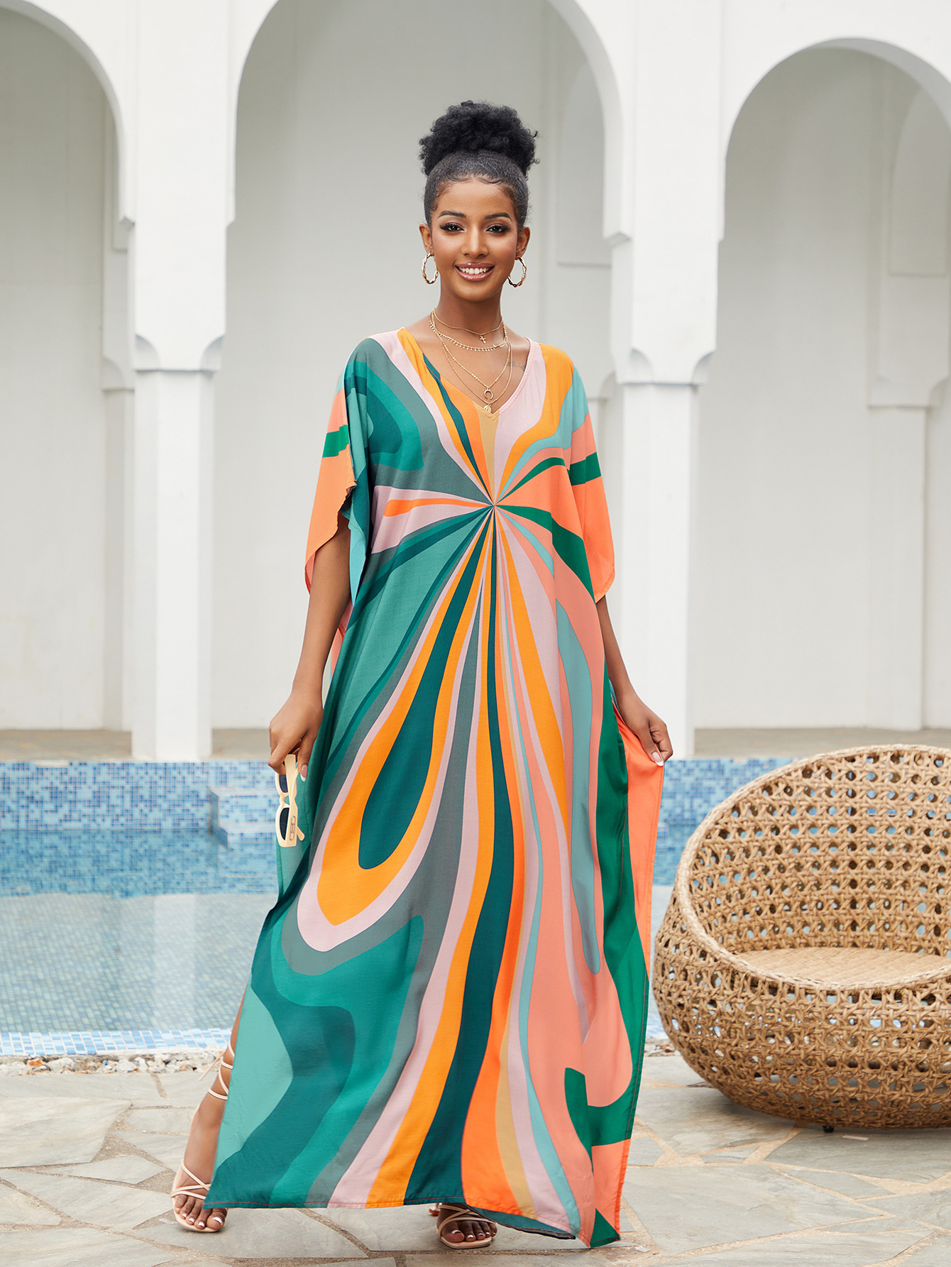Women Beach Cover Up Loose Kaf - Cover Up Kaftan 리뷰 및 가격