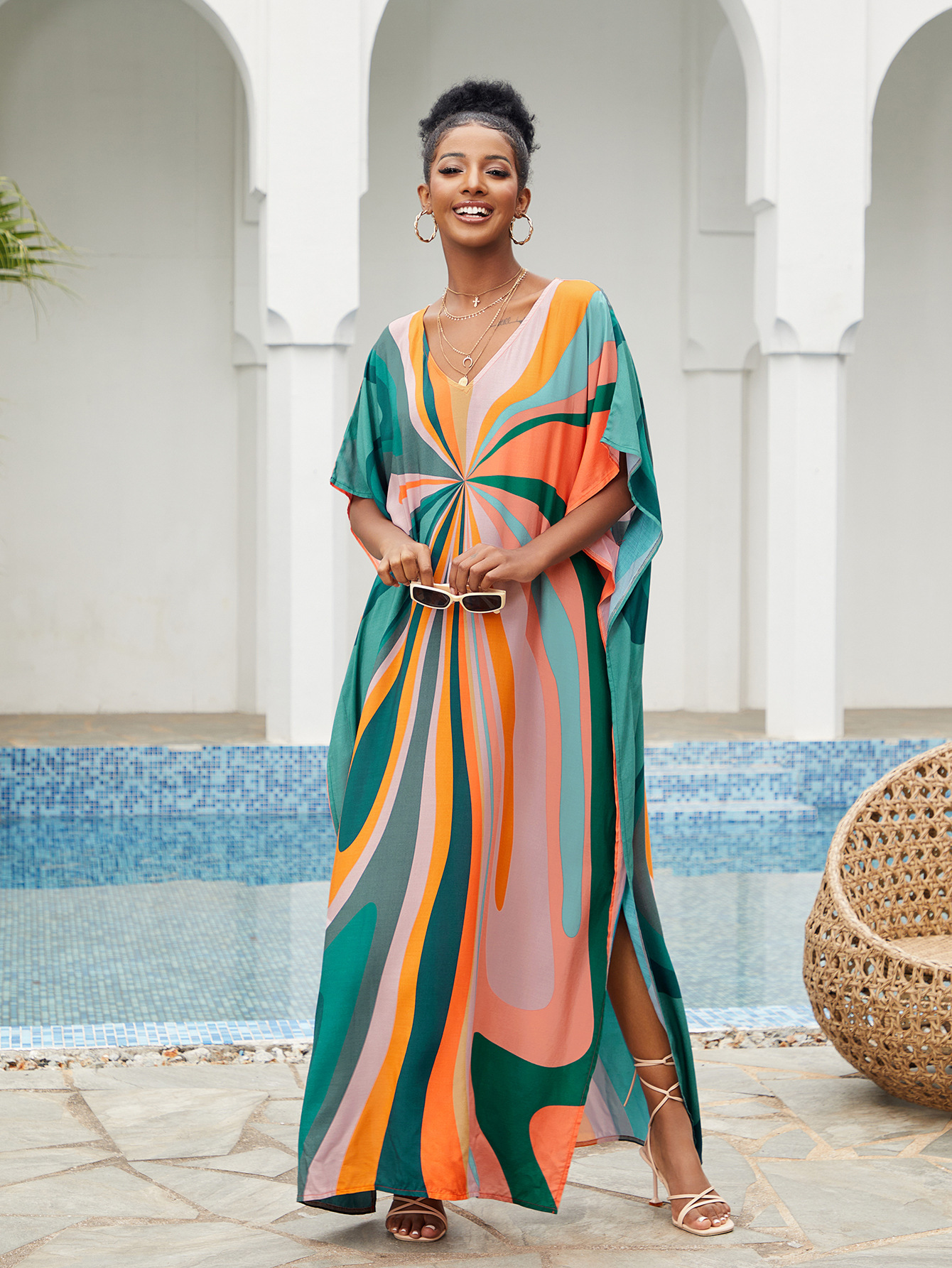 Women Beach Cover Up Loose Kaf - Cover Up Kaftan 리뷰 및 가격