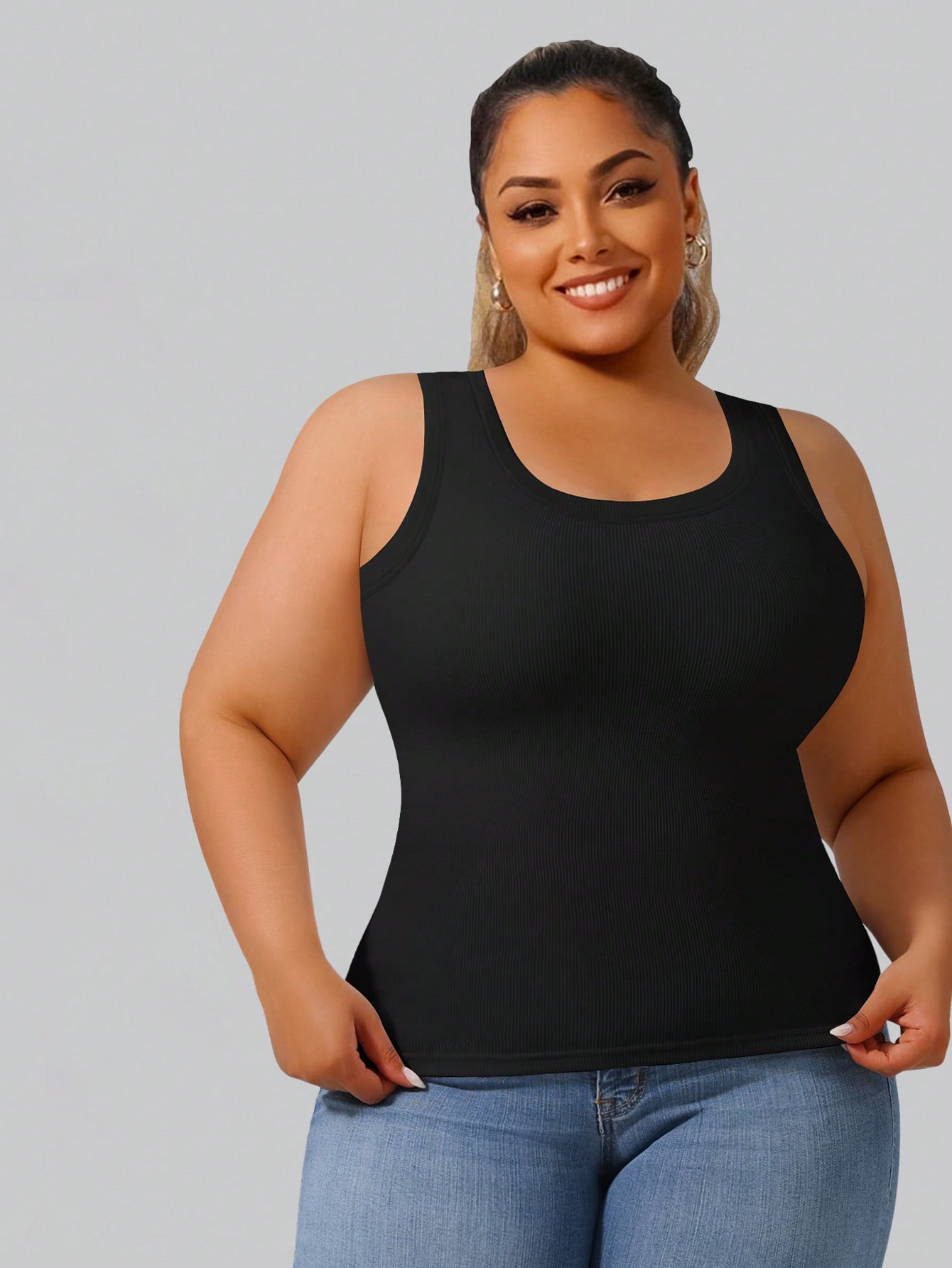 Plus Size Women's High Stretch - Crop Top Crochet 리뷰 및 가격