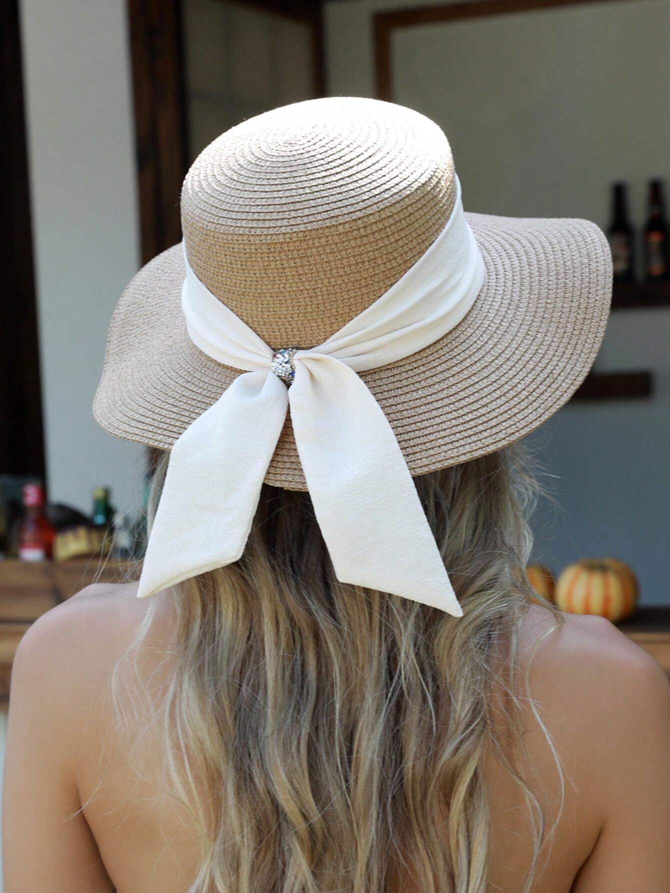 1pc Women Sun Straw Hat Wide B - Hat Floppy Wide 리뷰 및 가격