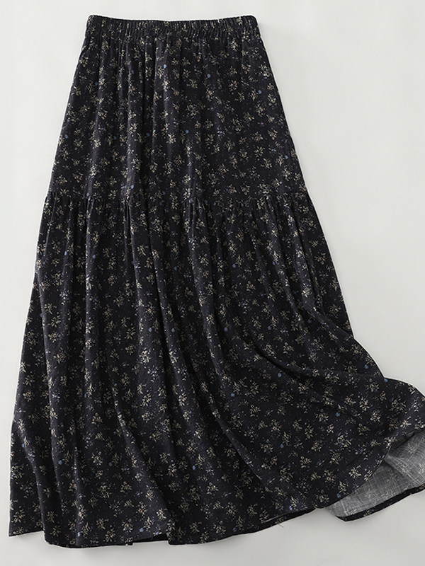 High Waist Floral Print Midi S - Midi Skirt Floral 리뷰 및 가격