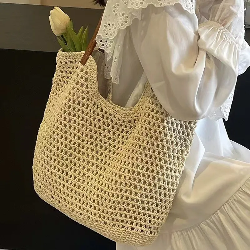 Women's hand-woven straw tote  - Tote Bag Beach 리뷰 및 가격